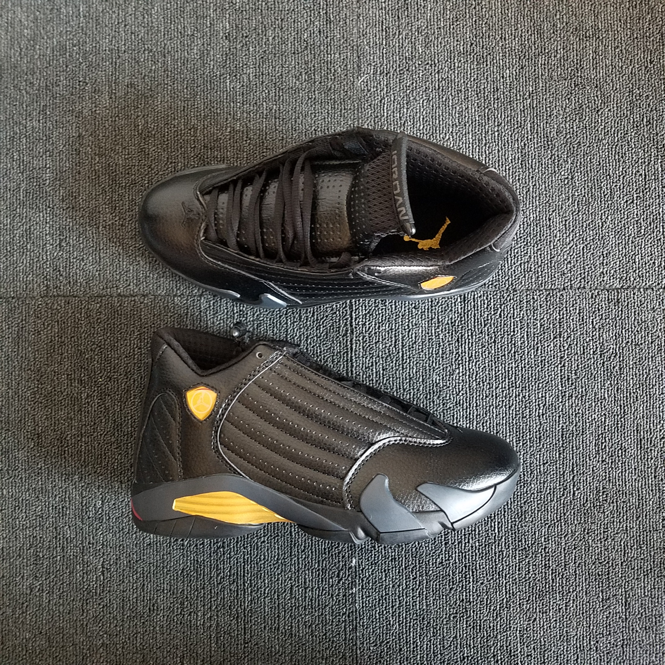 Air Jordan 14 Black Gold Shoes